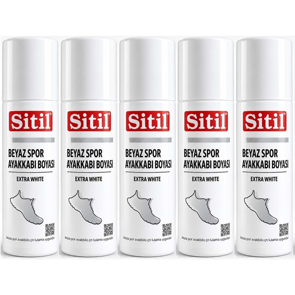 Sitil Beyaz Sneaker Beyaz Spor Ayakkabı Boyası Likit (Yenileyici) 75 ML (5 Li Set)
