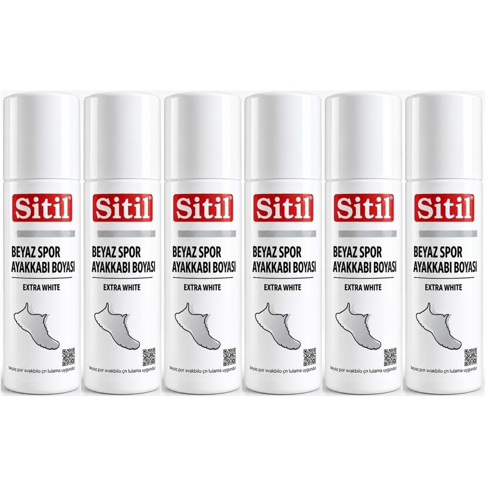 Sitil Beyaz Sneaker Beyaz Spor Ayakkabı Boyası Likit (Yenileyici) 75 ML (6 Lı Set)