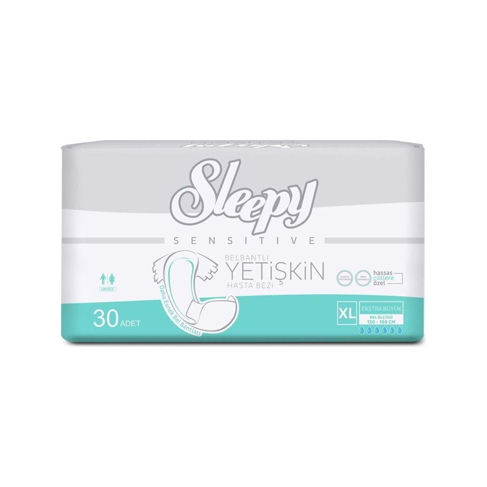 Sleepy Yetişkin Bezi Bel Bantlı XL - Extra Large - Ekstra Large 120 Adet (4PK*30)