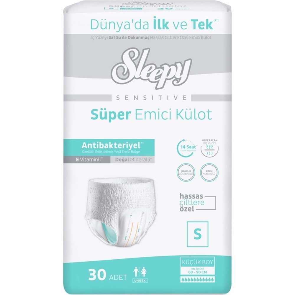 Sleepy Yetişkin Bezi Emici Külot S - Küçük - Small 60 Adet (2PK*30)