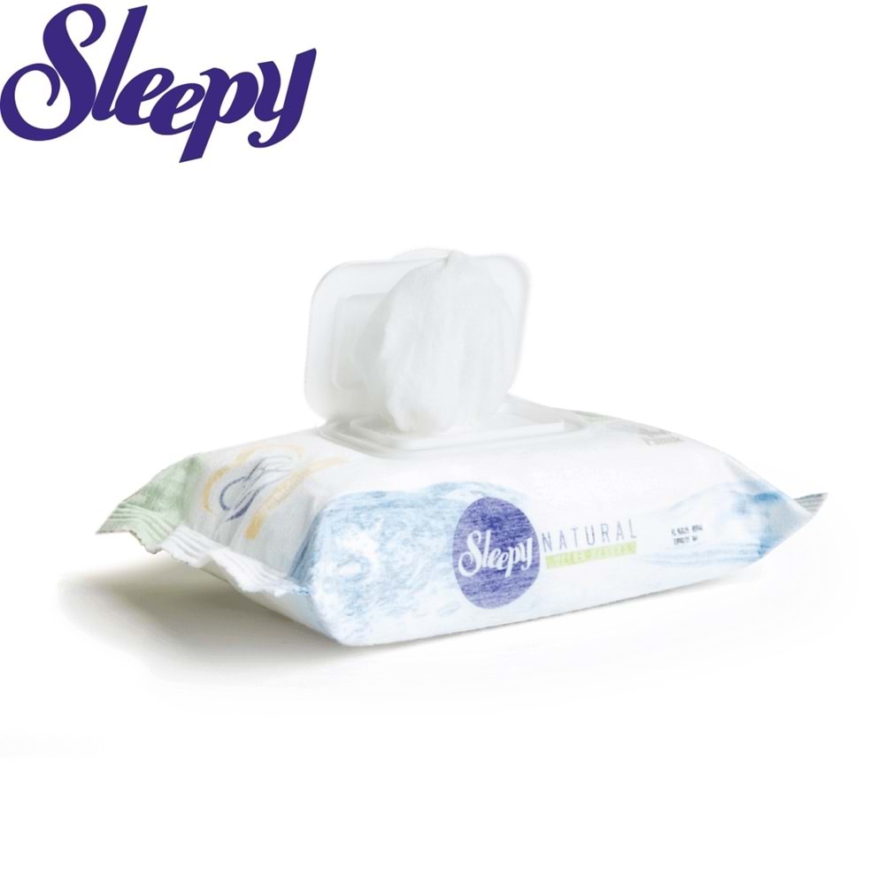 Sleepy Islak Havlu Mendil Pamuklu Yenidoğan Natural Bambu 40 Yaprak 48 Li Set (1920 Yaprak)