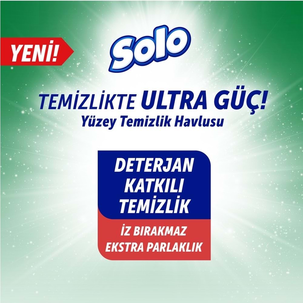 Solo Yüzey Temizlik Havlusu - Mendili 100 Yaprak Okaliptus & Çam Esintisi (3 Lü Set) 300 Yaprak