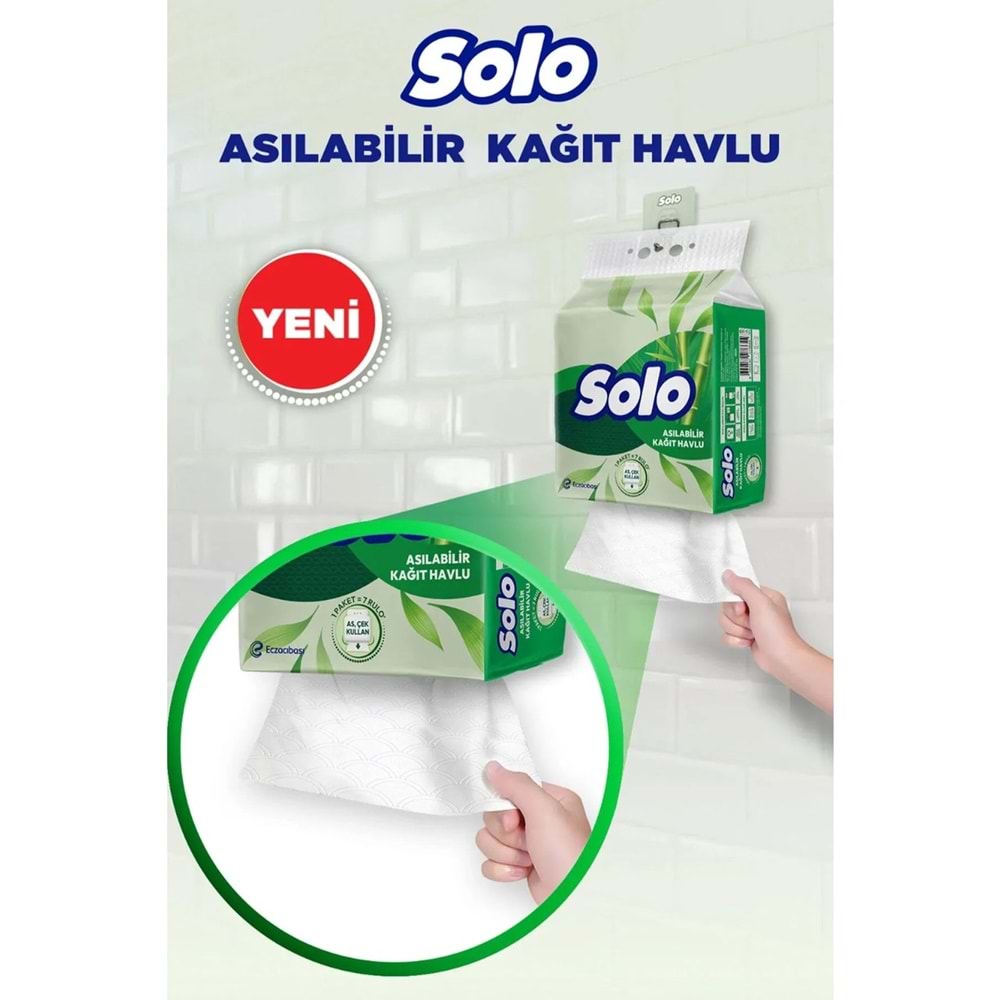 Solo Asılabilir Kağıt Havlu (Hijyenik ve Pratik Kullanım İçin Uygun) (4 Lü Set)