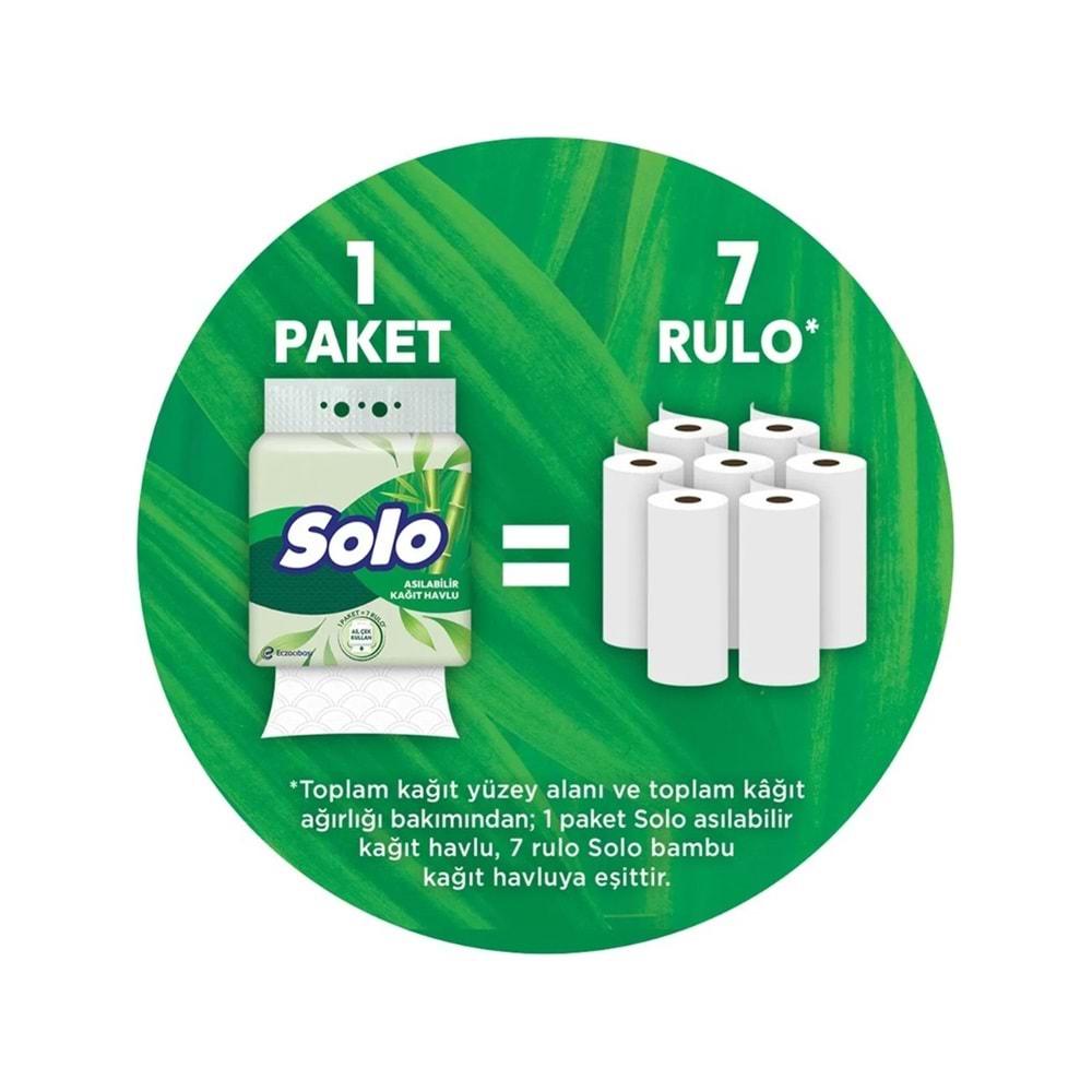 Solo Asılabilir Kağıt Havlu (Hijyenik ve Pratik Kullanım İçin Uygun) (12 Li Set)