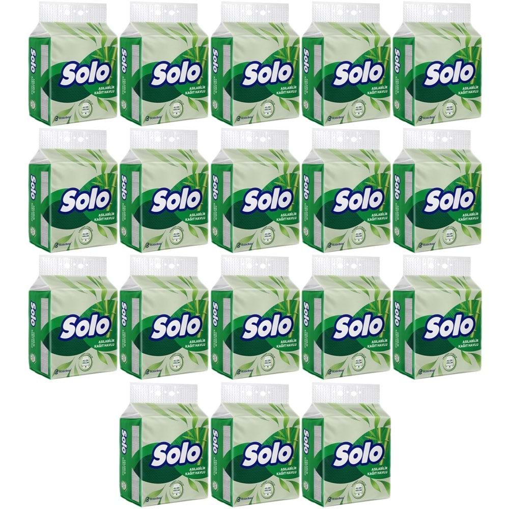 Solo Asılabilir Kağıt Havlu (Hijyenik ve Pratik Kullanım İçin Uygun) (18 Li Set)