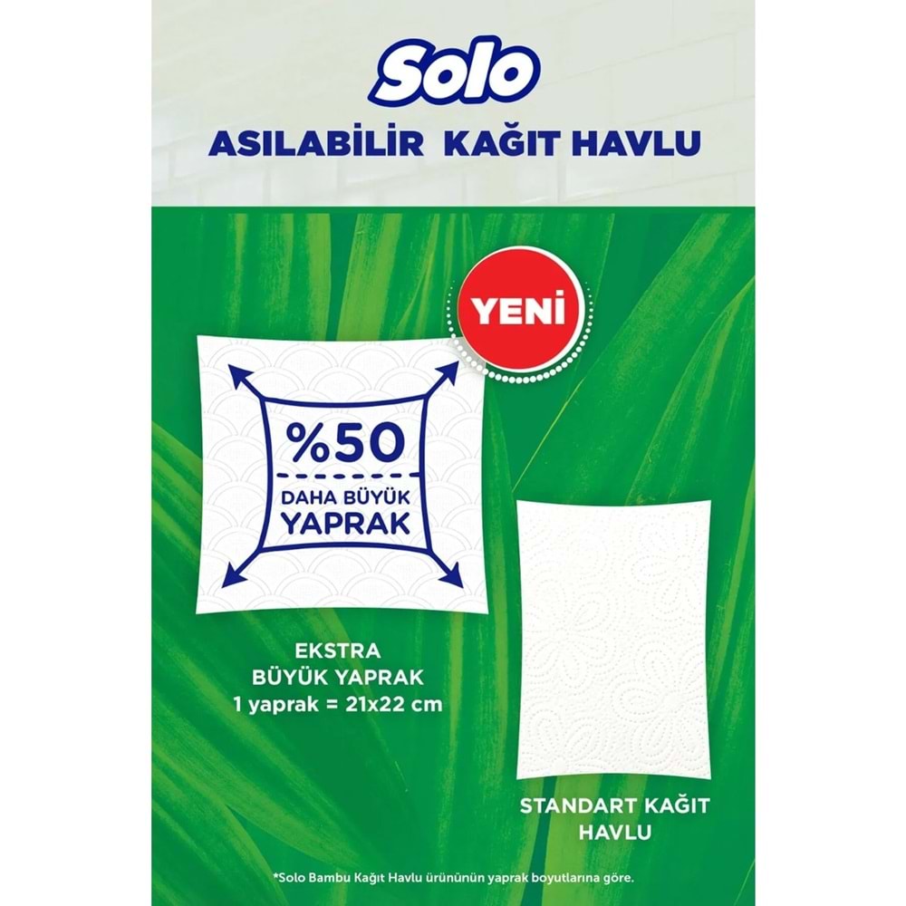 Solo Asılabilir Kağıt Havlu (Hijyenik ve Pratik Kullanım İçin Uygun) (18 Li Set)