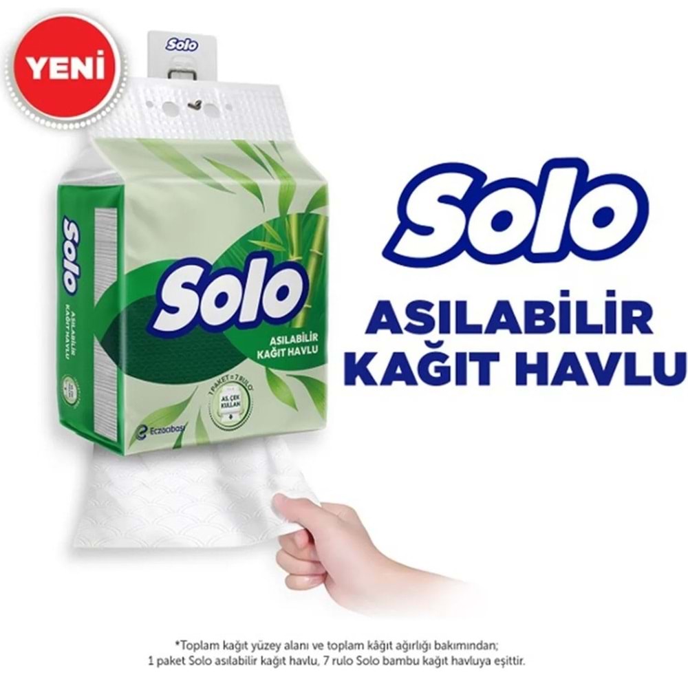 Solo Asılabilir Kağıt Havlu (Hijyenik ve Pratik Kullanım İçin Uygun) (24 Lü Set)