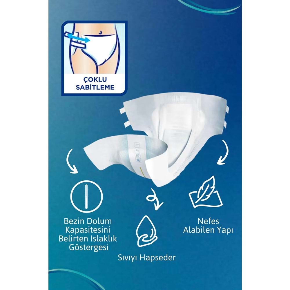 Tena Proskin Slip Plus Bel Bantlı Yetişkin Bezi L - Büyük - Large 240 Adet