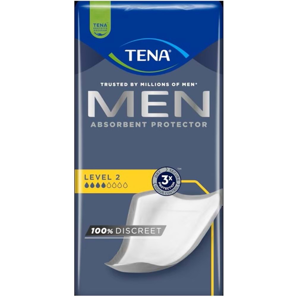 Tena Men Emici Koruma Level 2 Erkek Mesane Pedi 100 Adet