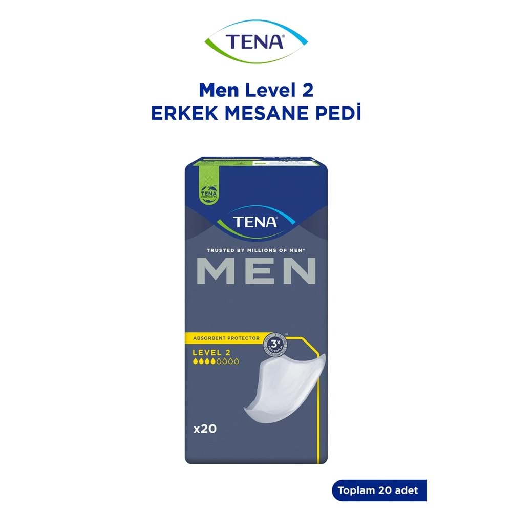 Tena Men Emici Koruma Level 2 Erkek Mesane Pedi 100 Adet