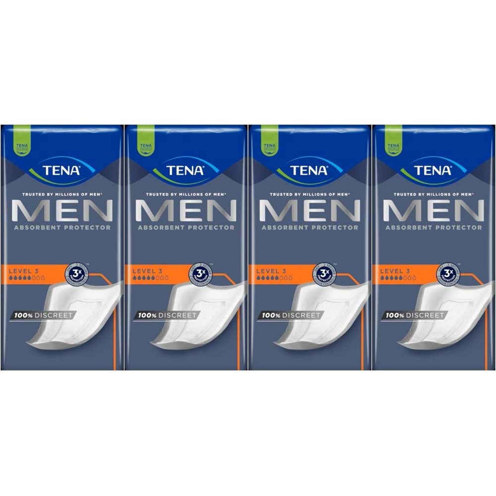 Tena Men Emici Koruma Level 3 Erkek Mesane Pedi 64 Adet