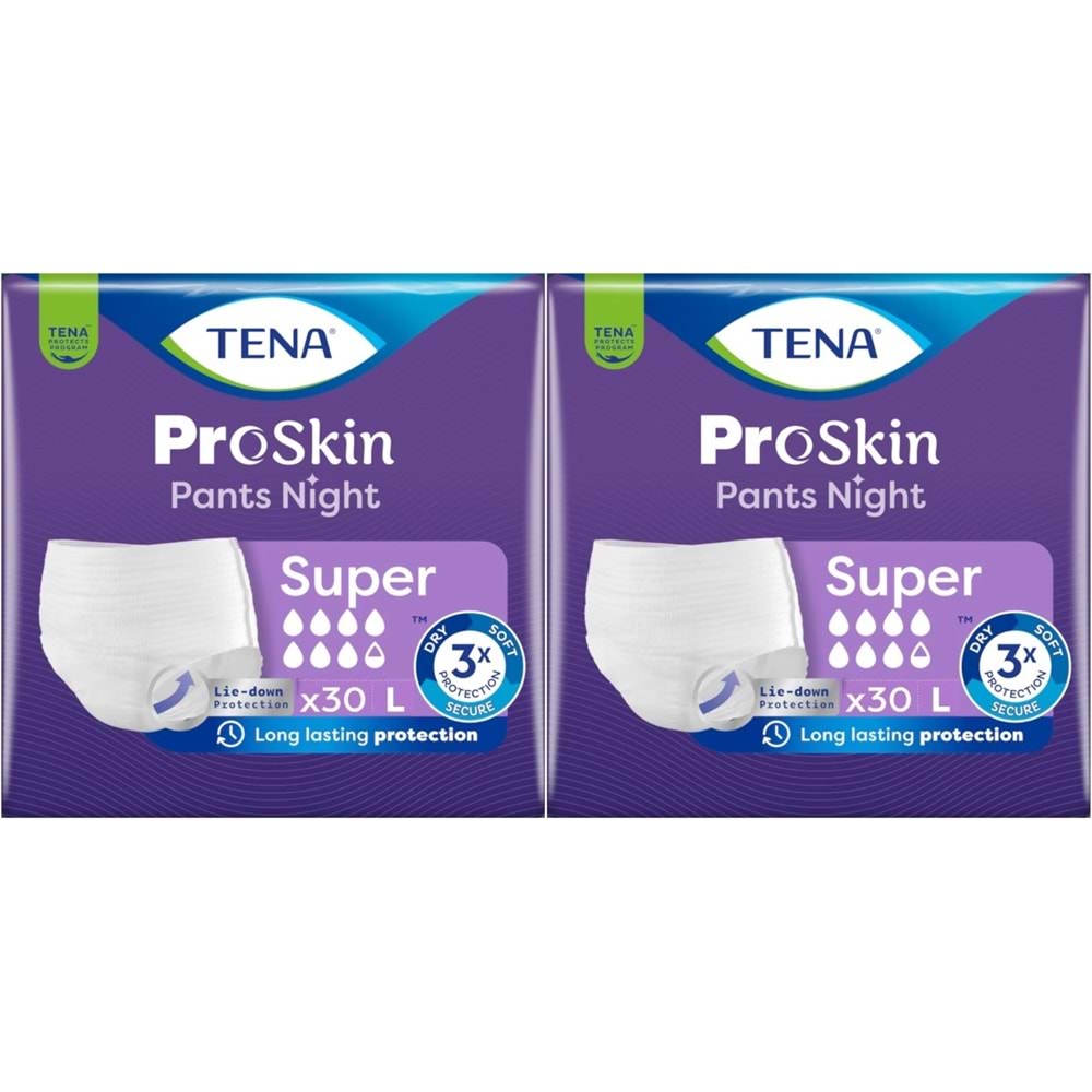 Tena Proskin Pants Süper Night Gece Emici Külot Yetişkin Bezi L - Büyük - Large 60 Adet