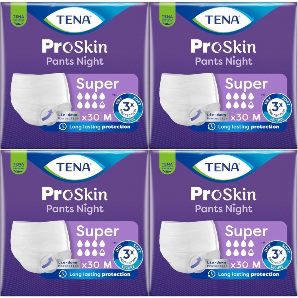 Tena Proskin Pants Süper Night Gece Emici Külot Yetişkin Bezi M - Orta - Medium 120 Adet