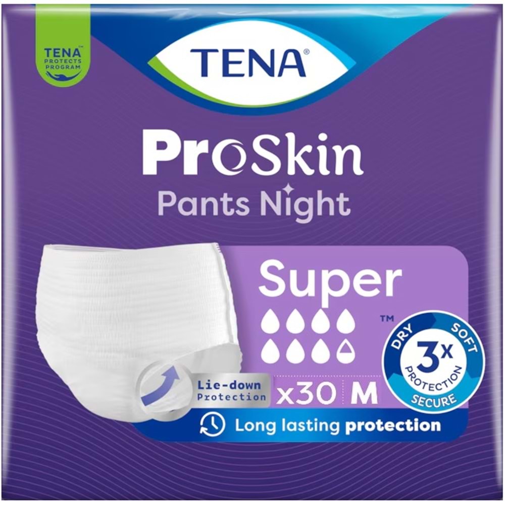 Tena Proskin Pants Süper Night Gece Emici Külot Yetişkin Bezi M - Orta - Medium 120 Adet