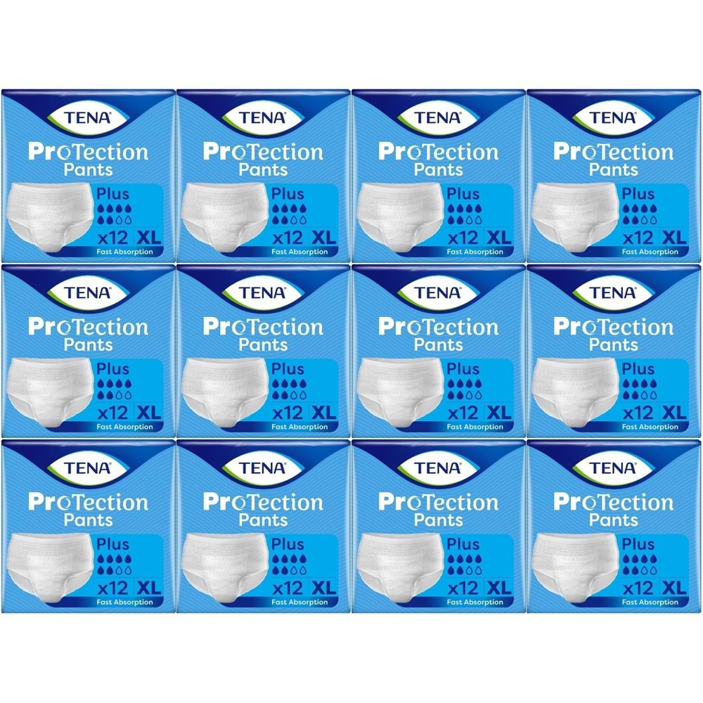 Tena ProTection Pants Plus Emici Külot Yetişkin Bezi XL - Ekstra Büyük - Extra Large 144 Adet