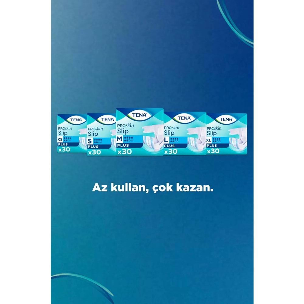 Tena Proskin Slip Plus Bel Bantlı Yetişkin Bezi M - Orta - Medium 90 Adet