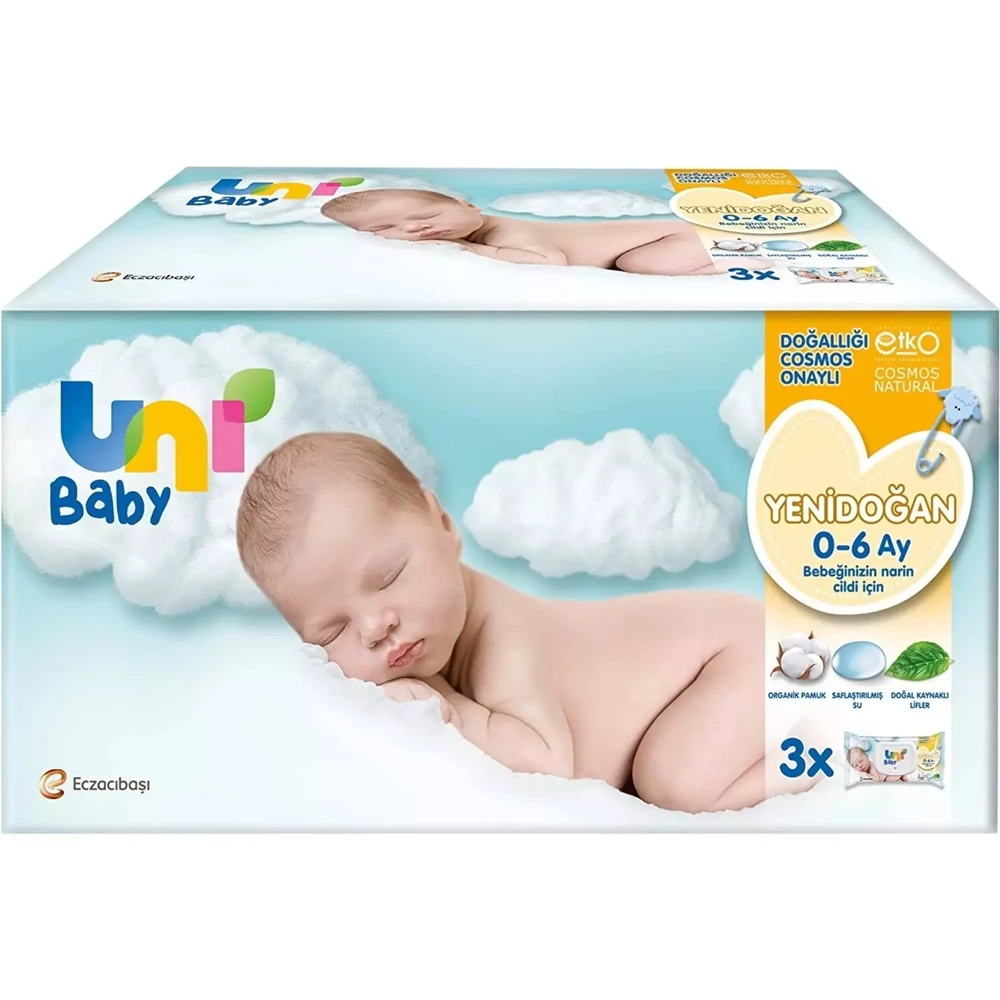 Uni Baby Islak Havlu Hassas Yeni Doğan 40 Yaprak (27 Li Set) 1080 Yaprak (Narin Ciltler için)(9PK*3)