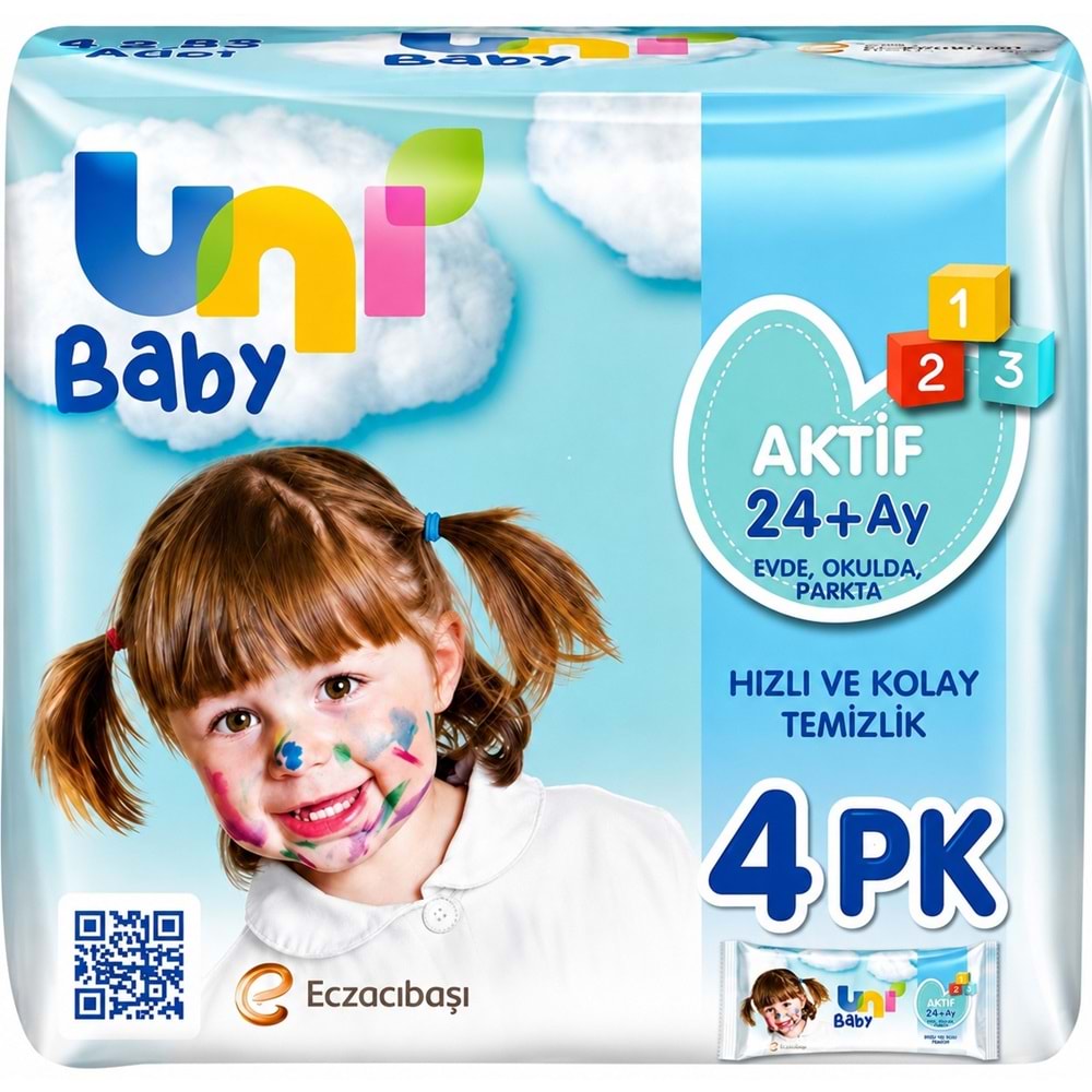 Uni Baby Islak Havlu Mendil 52 Yaprak Aktif 16 Lı Set (4PK*4) 832 Yaprak