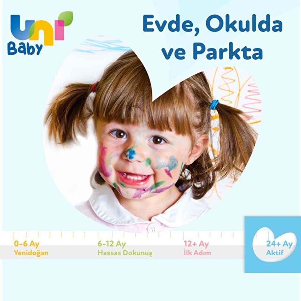 Uni Baby Islak Havlu Mendil 52 Yaprak Aktif 16 Lı Set (4PK*4) 832 Yaprak