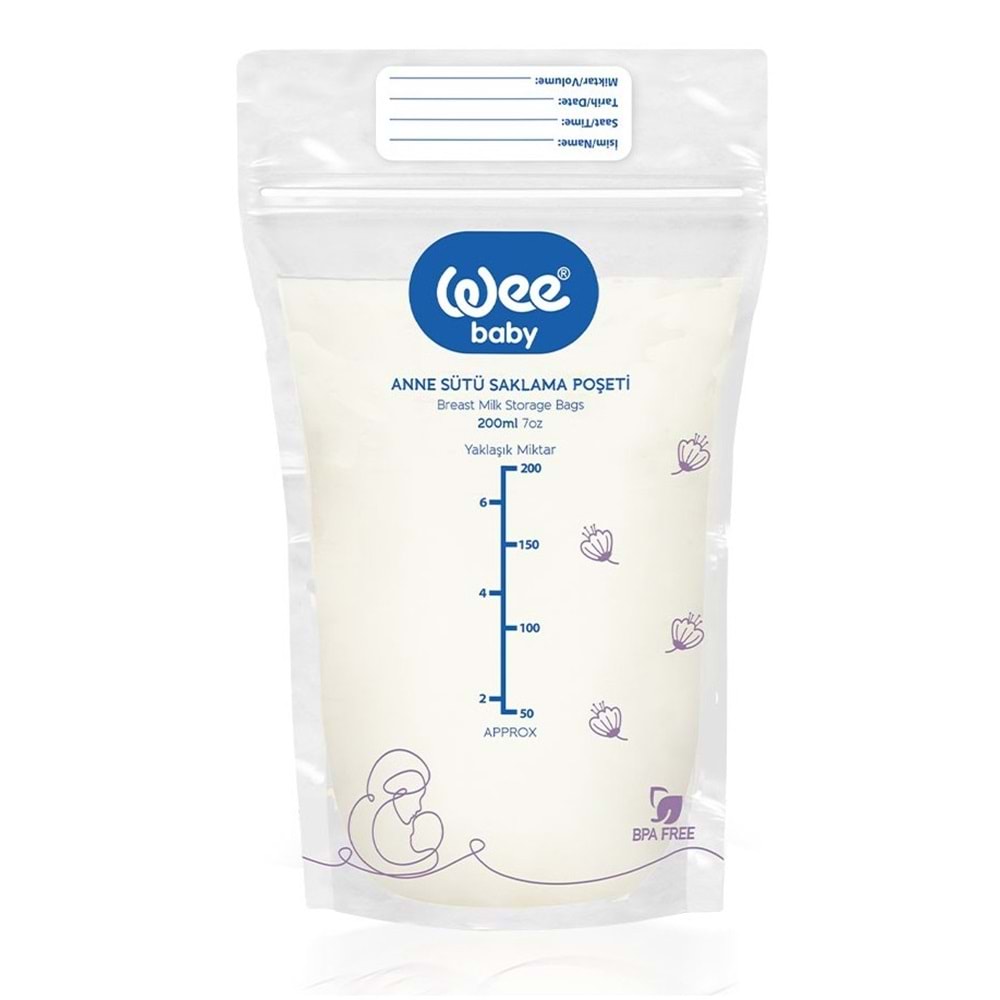 Wee Baby Anne Sütü - Süt Saklama Poşeti 20 Li Pk (Dondurucuya Uygun) (2 Li Set)