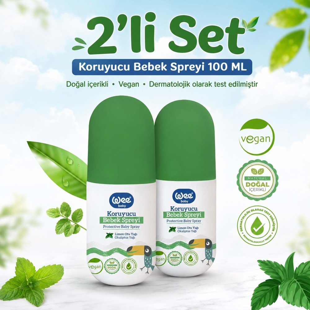 Wee Baby Koruyucu Bebek Spreyi 100 ML (Sinek Koruyucu) (2 Li Set)