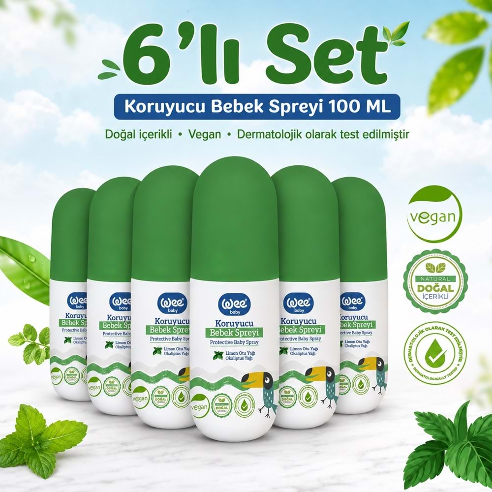 Wee Baby Koruyucu Bebek Spreyi 100 ML (Sinek Koruyucu) (6 Lı Set)
