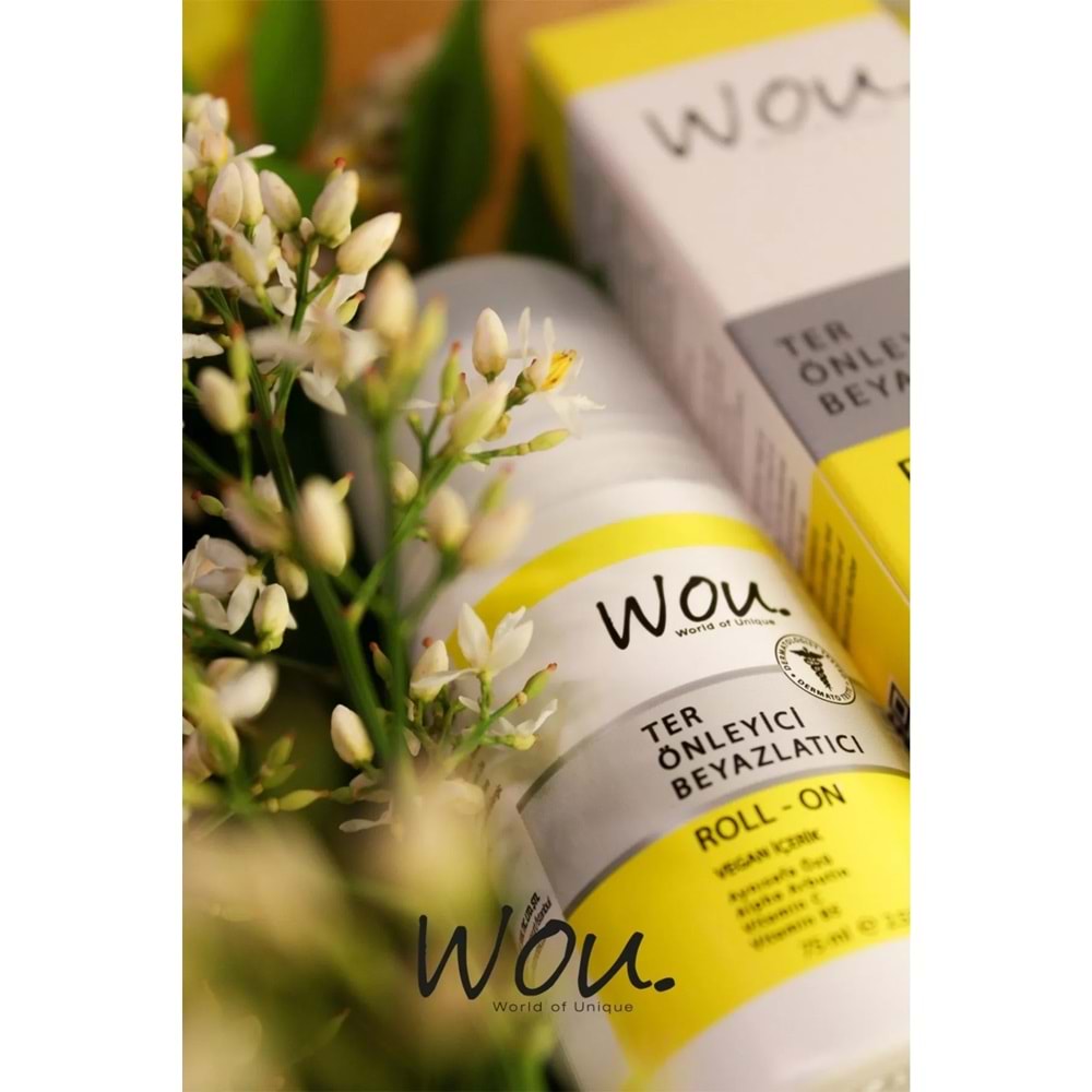 Wou World Of Unique Roll-On Unisex Deodorant 75ML Ter Önleyici Beyazlatıcı (4 Lü Set)