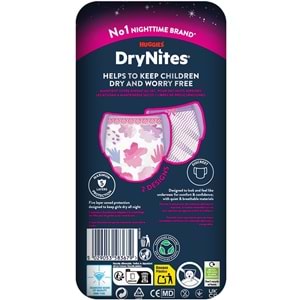 Drynites Emici Gece Külodu/Külot Bez Kız 13+ Yaş (48-60KG) X Large 9 Adet (Alt Islatmalara Karşı)