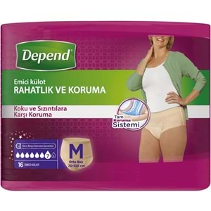 Depend Emici Külot Yetişkin Bezi Avantaj Pk Orta Kadın (16 Adet)