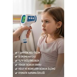 Getwell Ateş Ölçer Kızıl Ötesi Alından - Temassız - Uzaktan (Yetişkin & Bebek & Çocuk)