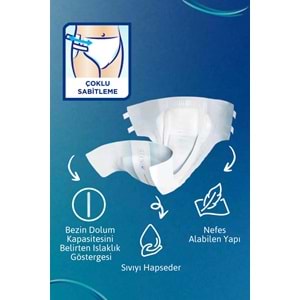 Tena Proskin Slip Maxi Bel Bantlı Yetişkin Bezi XL - Ekstra Large - Extra Large 24 Adet