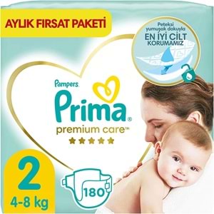 Prima Premium Care Bebek Bezi 2 Beden 4-8 KG Mini 180 Adet Aylık Fırsat Pk