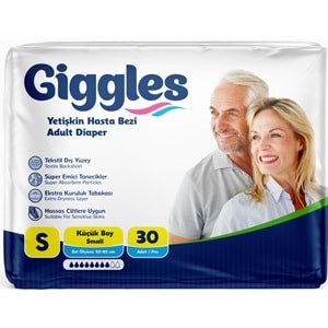 Giggles Yetişkin Bezi Bel Bantlı Tekstil Yüzey Küçük - Small (S) 30 Adet Tekli Pk