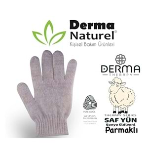Derma Naturel Therapy Saf Yün Parmaklı Banyo Eldiveni T-478