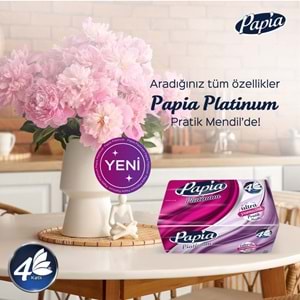 Papia Platinum Pratik Mendil 125 Yaprak (4 Katlı) Tekli Pk