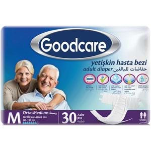 Goodcare Yetişkin Bezi Bel Bantlı Tekstil Yüzey M - Orta - Medium 30 Adet Tekli Pk