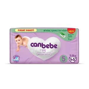 Canbebe Bebek Bezi 5 Beden 11-18 KG Junior 40 Adet Fırsat Pk