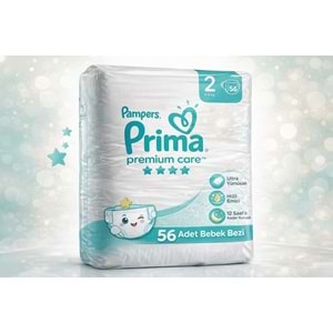Prima Premium Care Bebek Bezi 2 Beden 4-8 KG Mini 56 Adet Fırsat Pk
