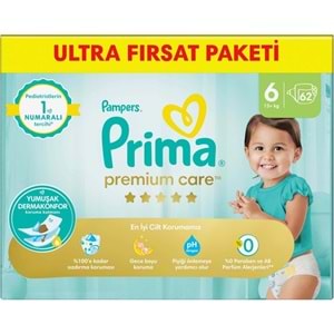 Prima Premium Care Bebek Bezi 6 Beden 13+ Extra Large 62 Adet Ultra Fırsat Pk