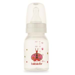 Bebedor Desenli PP Biberon 125ML (Kod:23302) - Kırmızı
