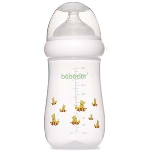 Bebedor Desenli Geniş Ağızlı PP Biberon 260ML (Kod:98322) - Sarı