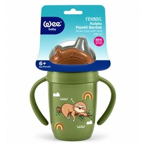 Wee Baby Friends Kulplu Pipetli Bardak 265 ML (Kod:339) Seçenekli