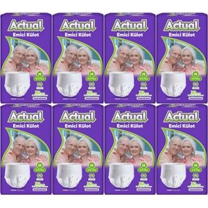 Actual Emici Külot Yetişkin Bezi M - Medium - Orta (Islaklık Göstergeli) 240 Adet