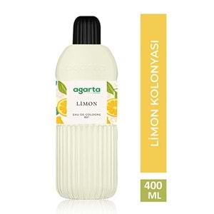 Agarta Kolonya 400 ML Limon 80 Derece Pet Şişe (2 Li Set)