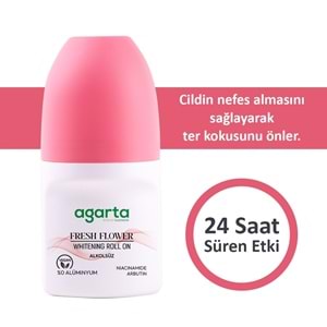 Agarta Roll-On Kadın 50 ML Fresh Flower Sensatıon (24 Saat Etkili Ter Kokusu Önleyici) (4 Lü Set)