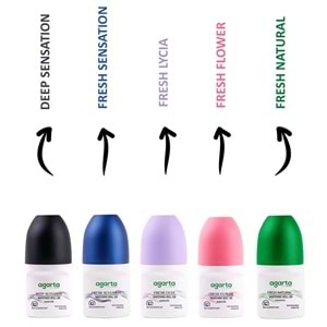Agarta Roll-On Erkek 50 ML Fresh Sensatıon (24 Saat Etkili Ter Kokusu Önleyici) (4 Lü Set)