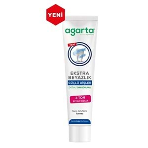 Agarta Doğal Tam koruma Diş Macunu 75 ML Ekstra Beyazlık Güçlü Dişler (Leke Önleyici) (6 Lı Set)