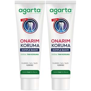 Agarta Doğal Tam koruma Diş Macunu 90 ML Onarım & Koruma (2 Li Set)