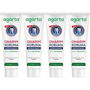 Agarta Doğal Tam koruma Diş Macunu 90 ML Onarım & Koruma (4 Lü Set)