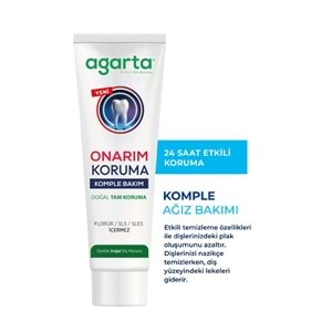 Agarta Doğal Tam koruma Diş Macunu 90 ML Onarım & Koruma (6 Lı Set)